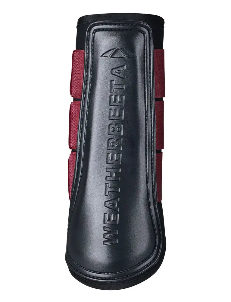 Weatherbeeta Tough-Tec Prime Brushing Boots #colour_black-maroon