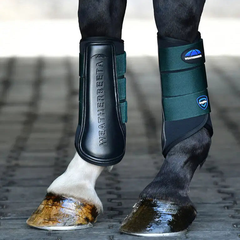Weatherbeeta Tough-Tec Prime Brushing Boots #colour_black-hunter-green