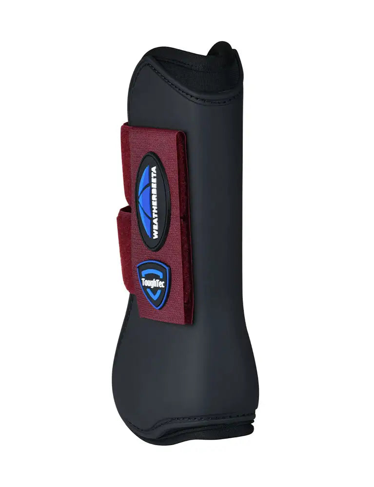 Tough-Tec Prime Open Front Boots #colour_black-maroon