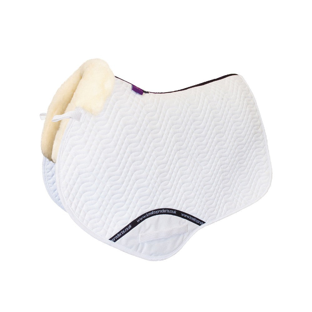 KM Elite Close Contact Pad With Lambswool #colour_white-natural