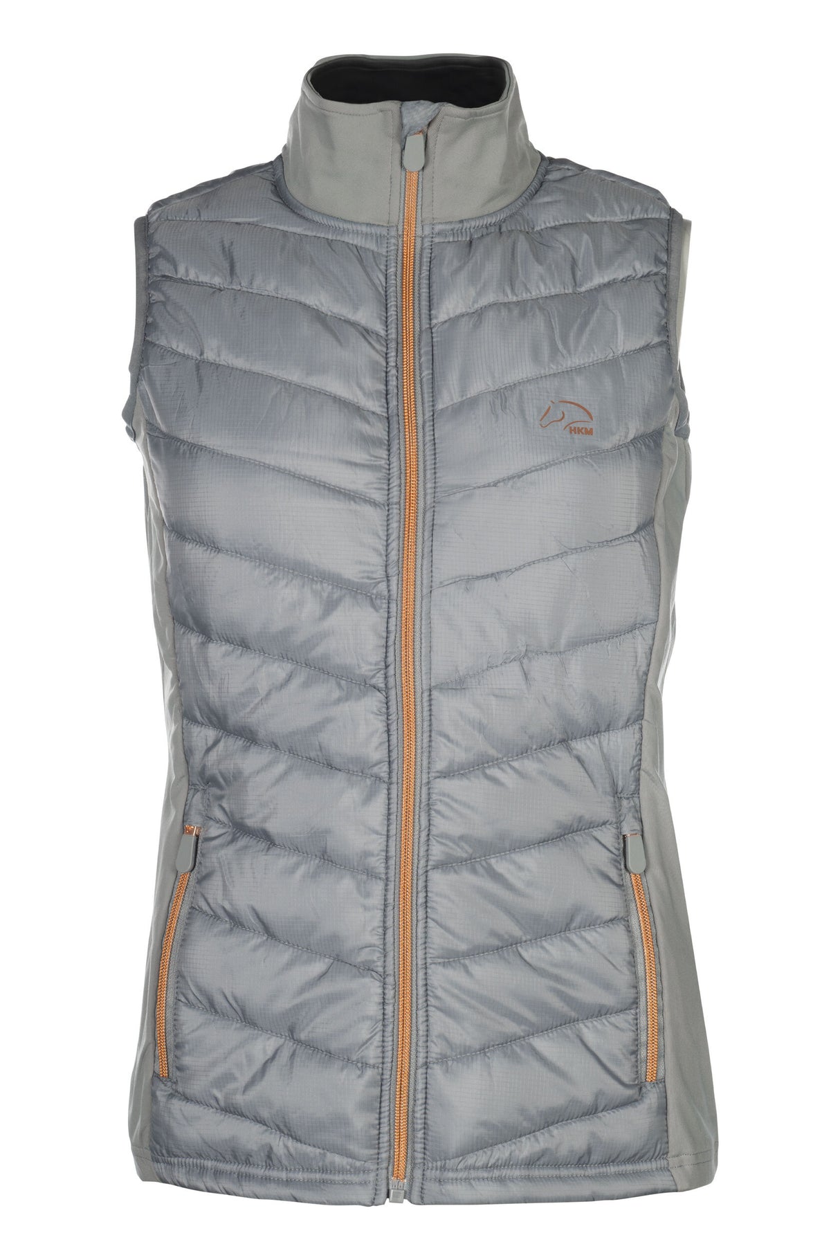 HKM Children's Jersey/Nylon Vest -Basel- Style #colour_grey-rose-gold