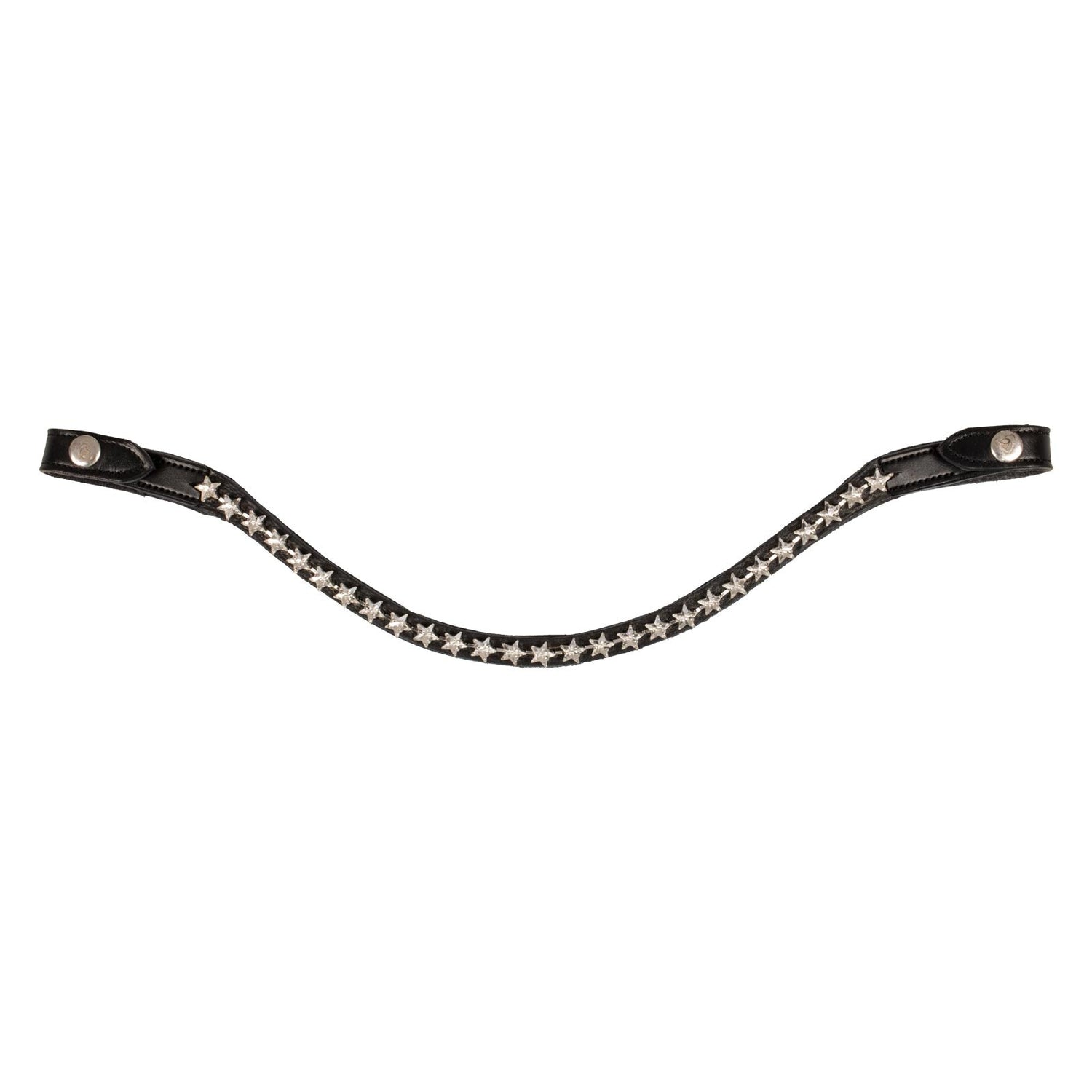Acavallo Browband Calfskin & Starry Crystals #colour_black-transparent