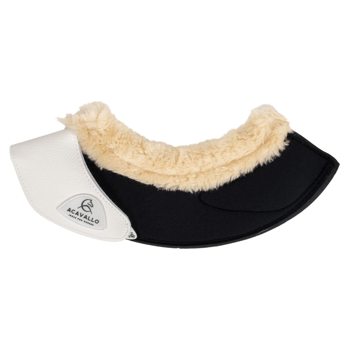 Acavallo Bell Boots Faux Sheepskin & Hook-And-Loop Closure #colour_white
