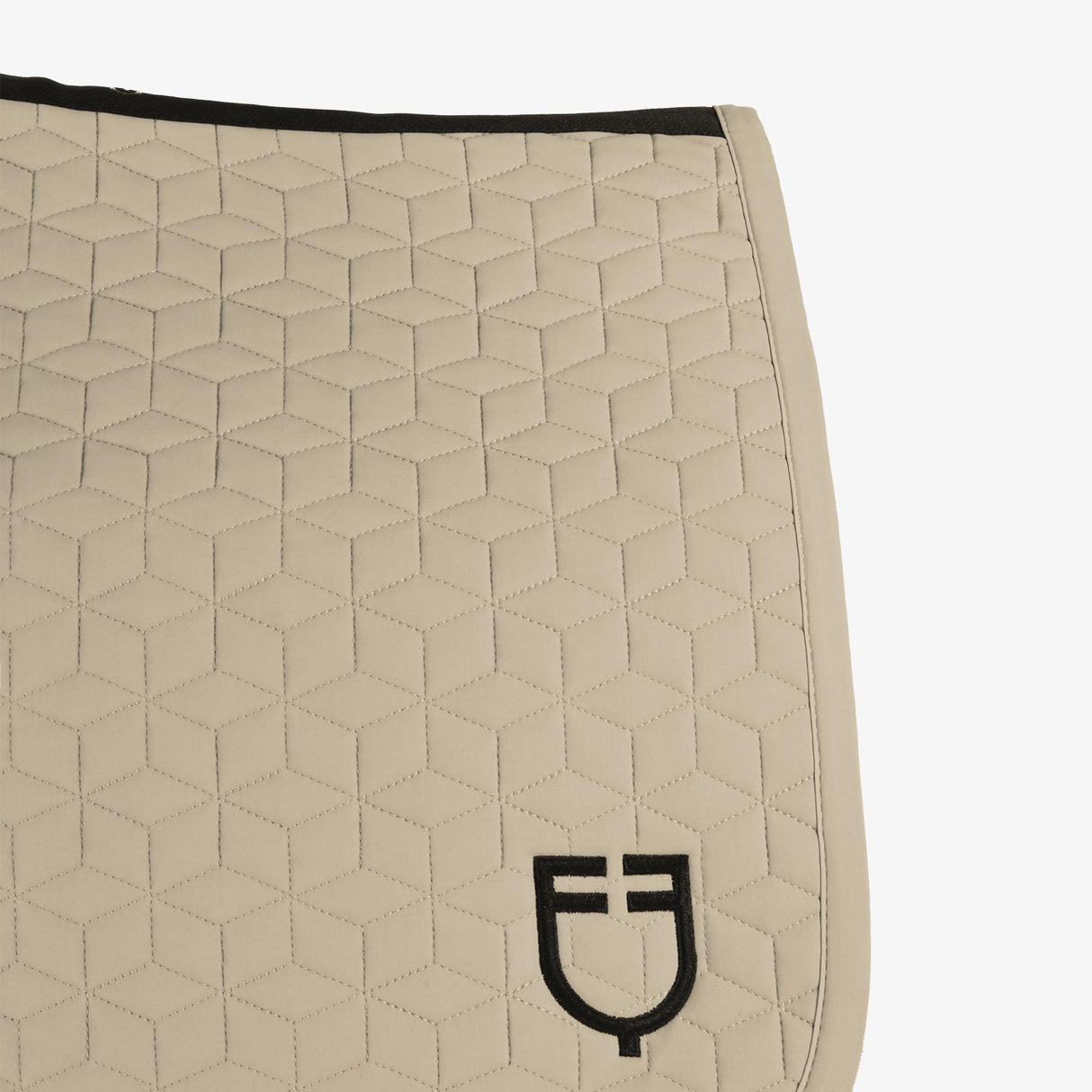 Equestro Jumping Saddle Pad Cube Quilting #colour_beige