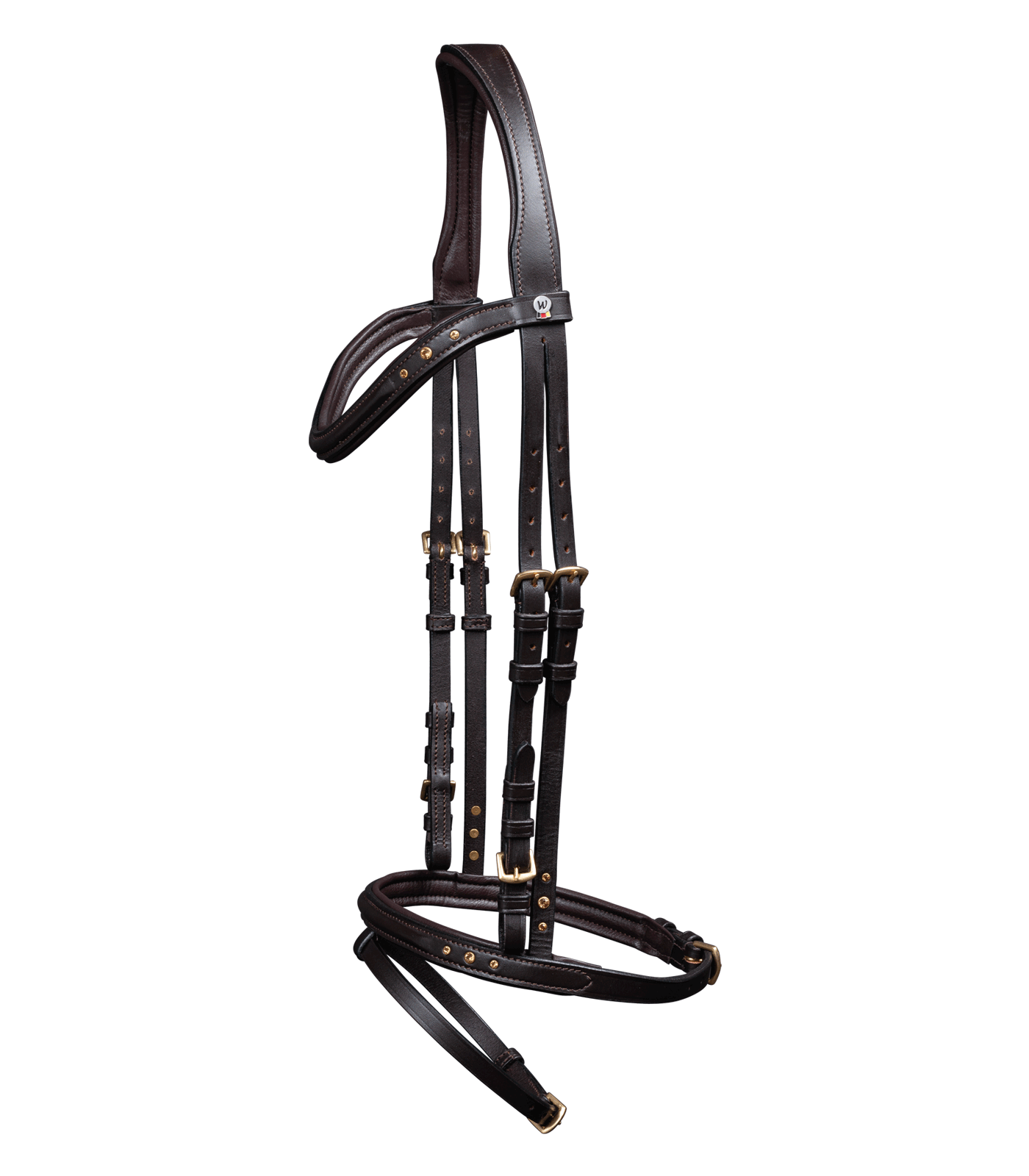 Waldhausen Icelandic Ice Stone Bridle #colour_brown-gold