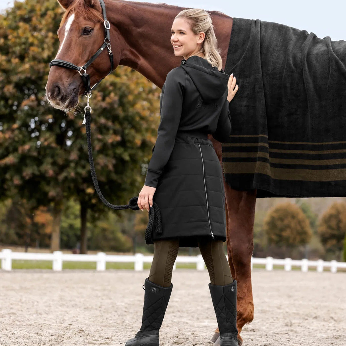 E.L.T Rachel Thermal Riding Skirt #colour_black