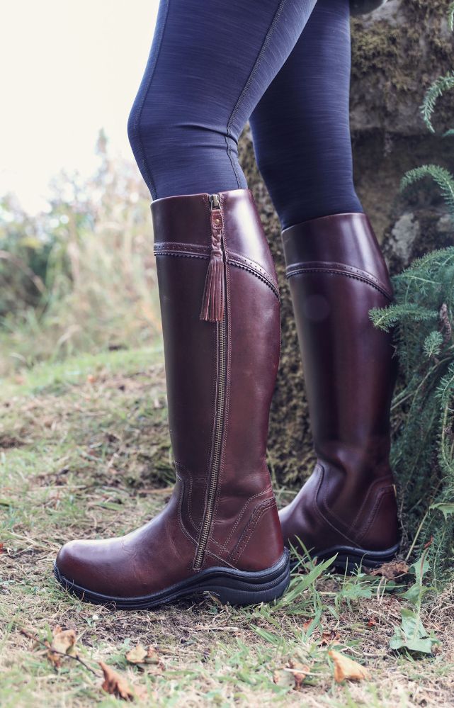 Toggi Rutland Regular Leg Country Boots #colour_mahogany