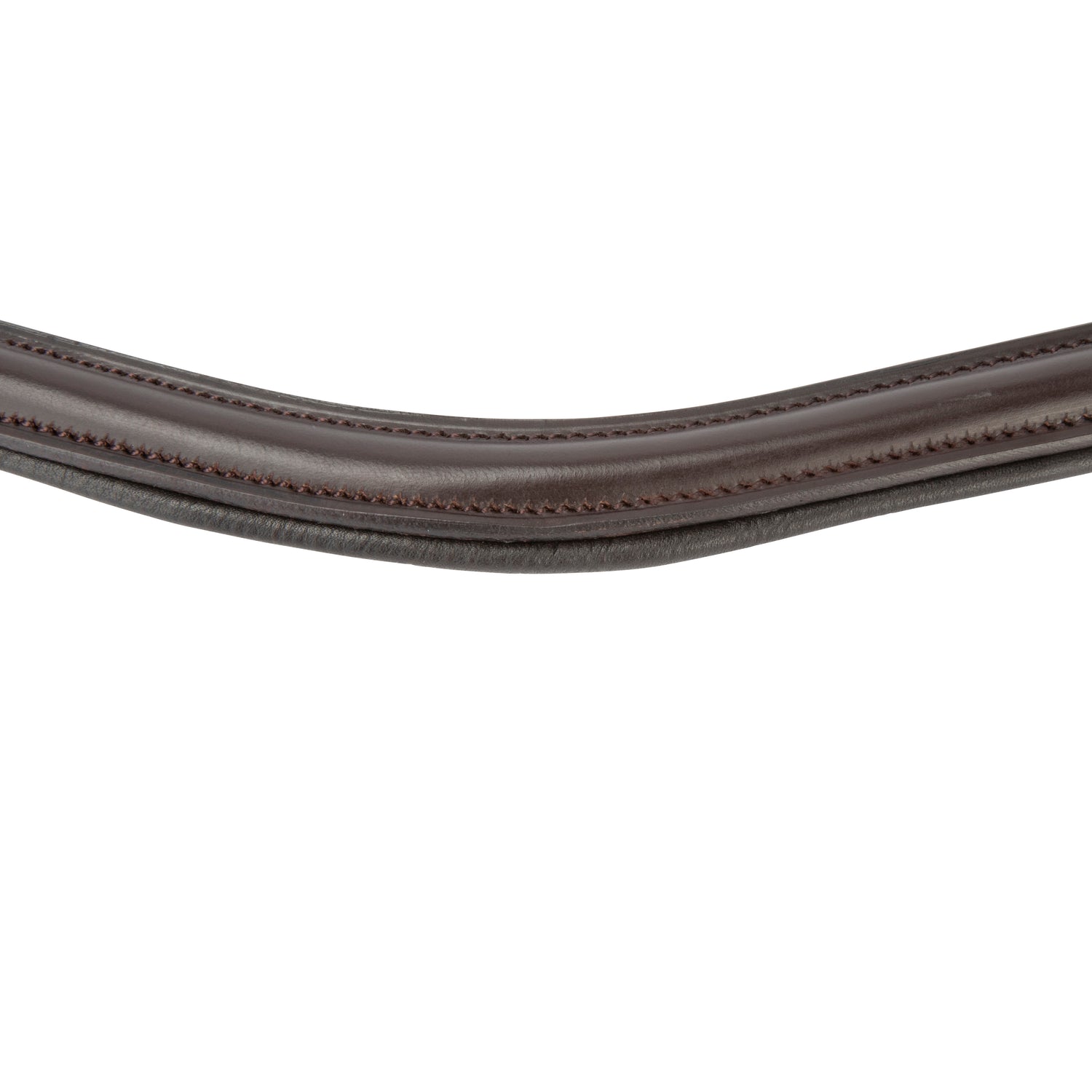 Shires Velociti Lusso Curved Browband #colour_havana