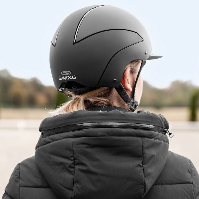 SWING H24 Chrome Riding Hat #colour_matt-black