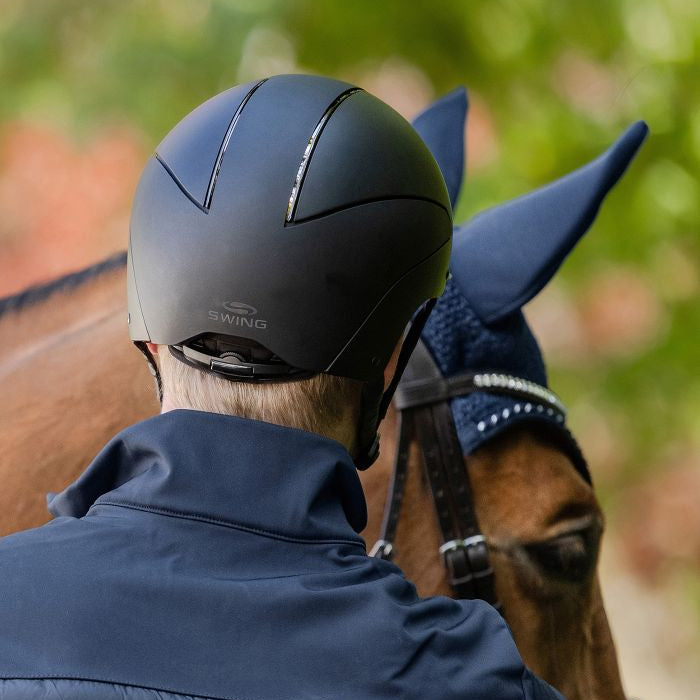 SWING H24 Chrome Riding Hat #colour_matt-black