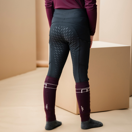 Alessandro Albanese Children's Alba Brushed Riding Tights #colour_core-black