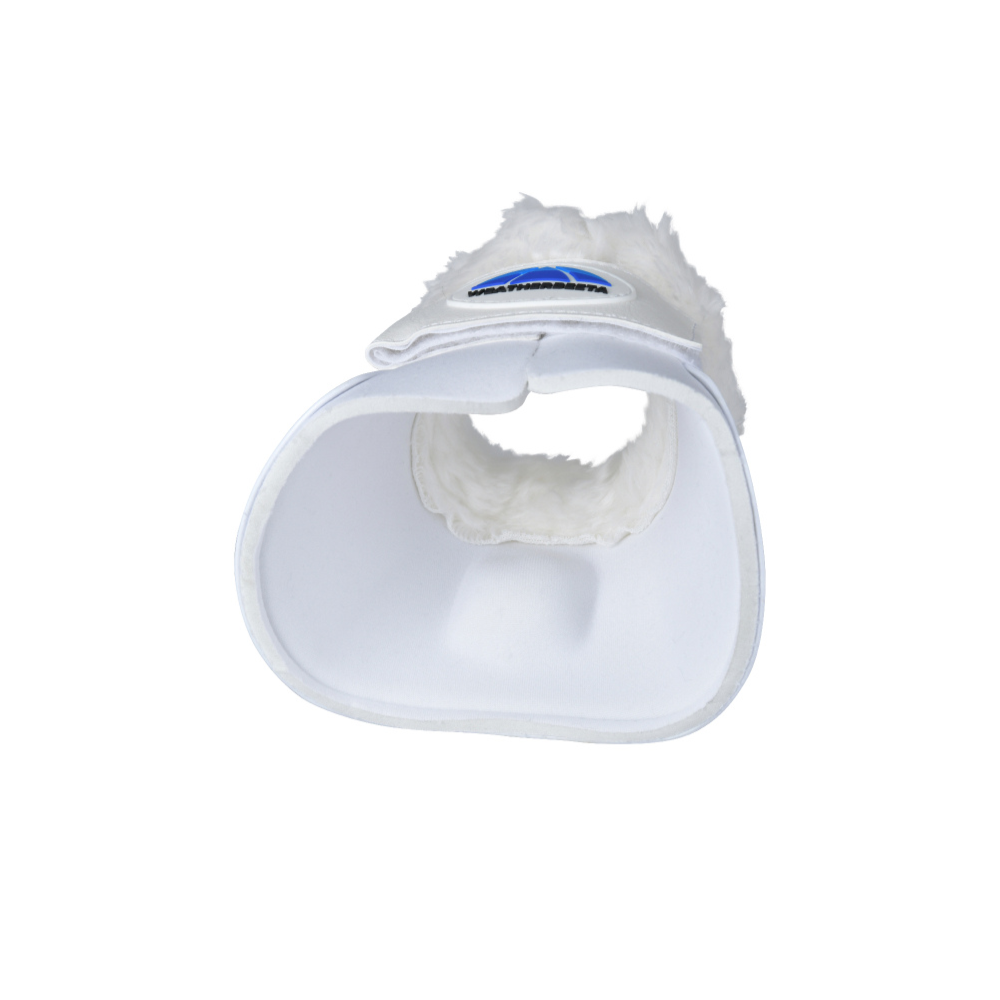 Weatherbeeta Tough-Tec Impact Fleece Trim Bell Boots #colour_white-white