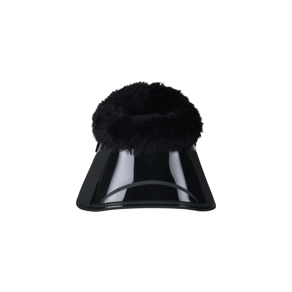 Weatherbeeta Tough-Tec Impact Fleece Trim Bell Boots #colour_black-black