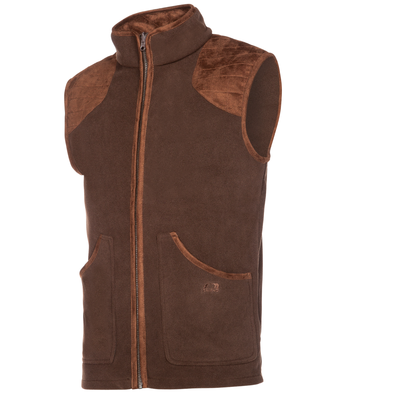 Baleno Newington Mens Fleece Bodywarmer #colour_chocolate