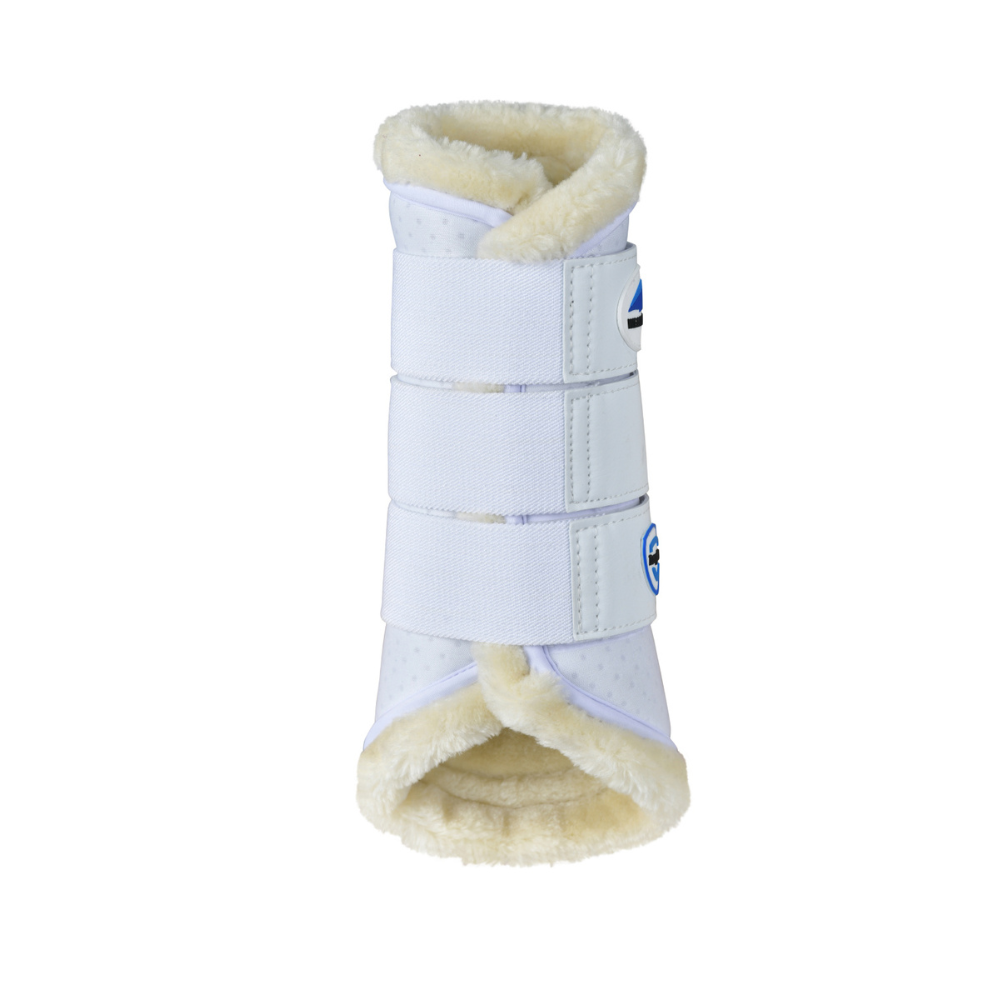 Weatherbeeta Tough-Tec Comfy Fleece Brushing Boots #colour_white-white