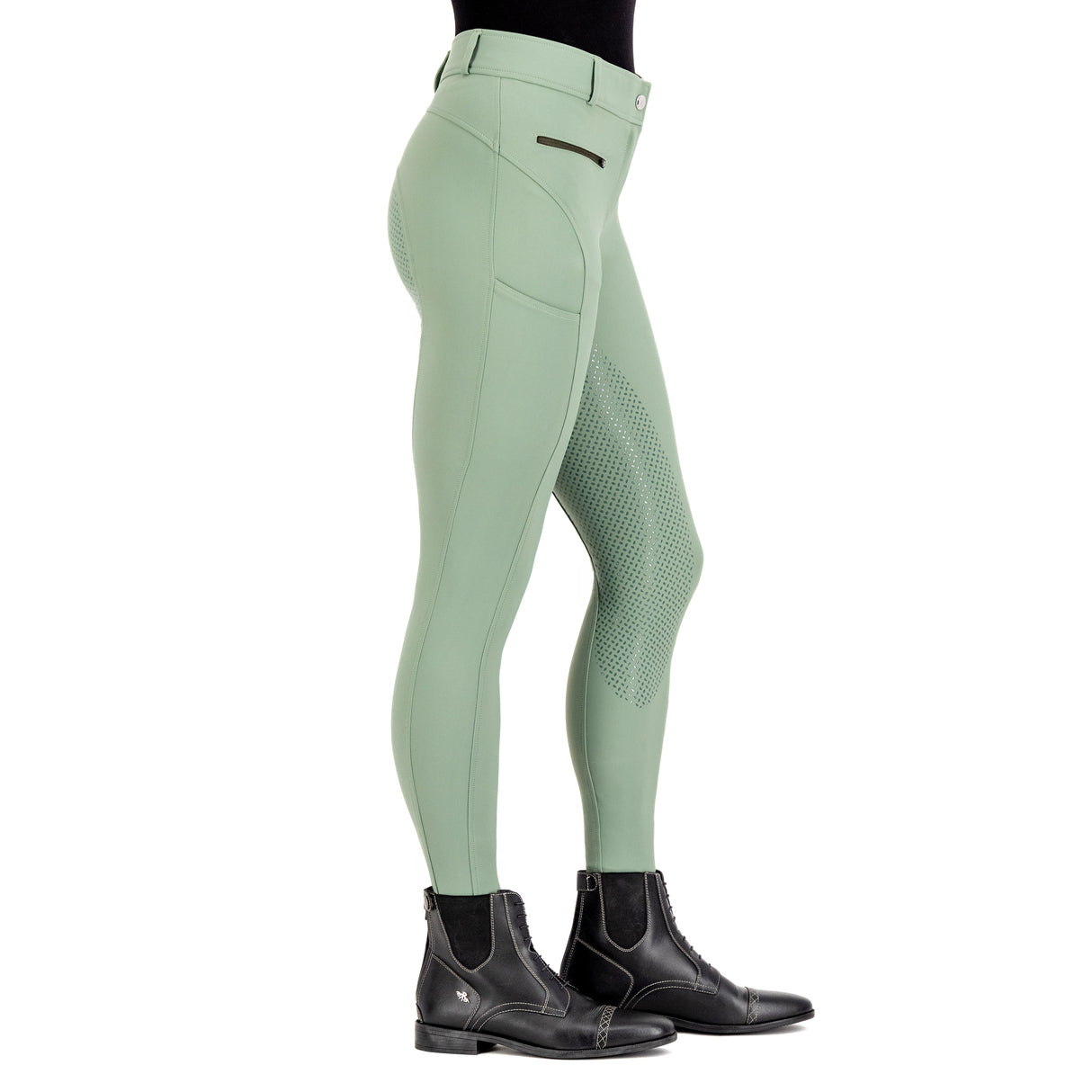 HV Polo Favourite Sporty Full Grip Riding Breeches #colour_greenery