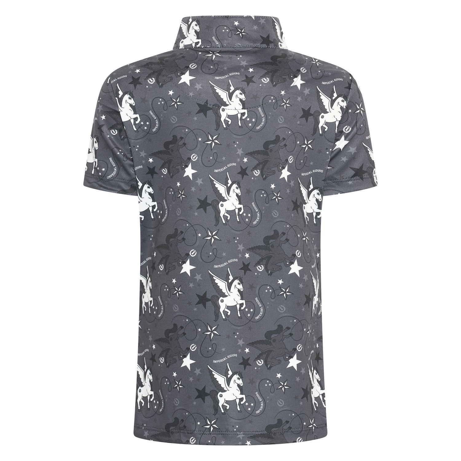 Imperial Riding Children's Olivia AOP Tech Top #colour_charcoal