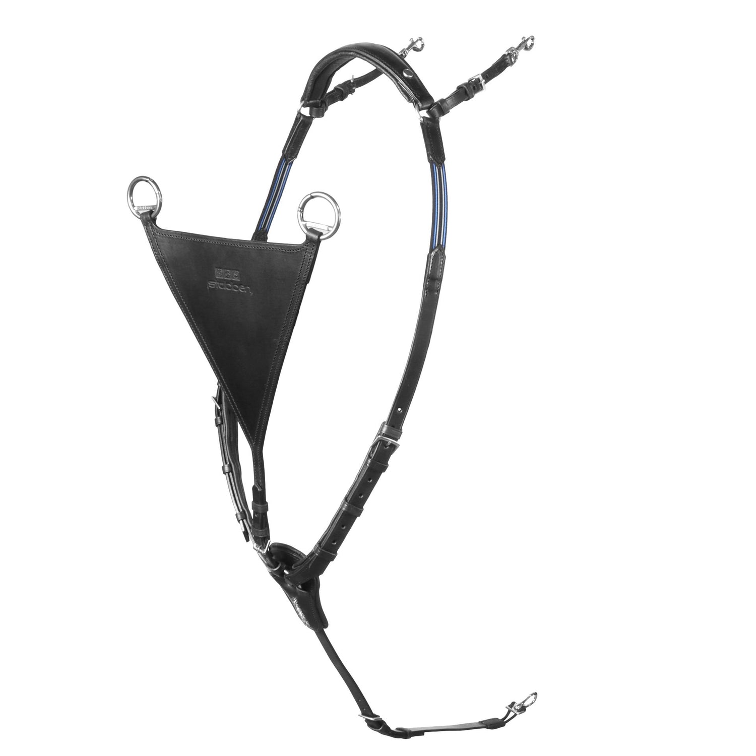 Stubben Pro-Jump Breastplate Closed Martingale Fork #colour_black