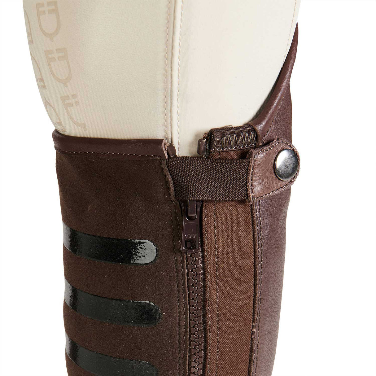 Equestro Unisex Gaiters With Silicone Inserts #colour_brown