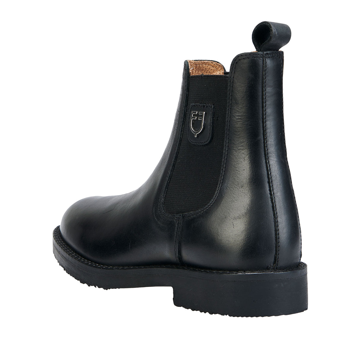 Equestro Unisex Ankle Boots With Non-Slip Rubber Sole #colour_black