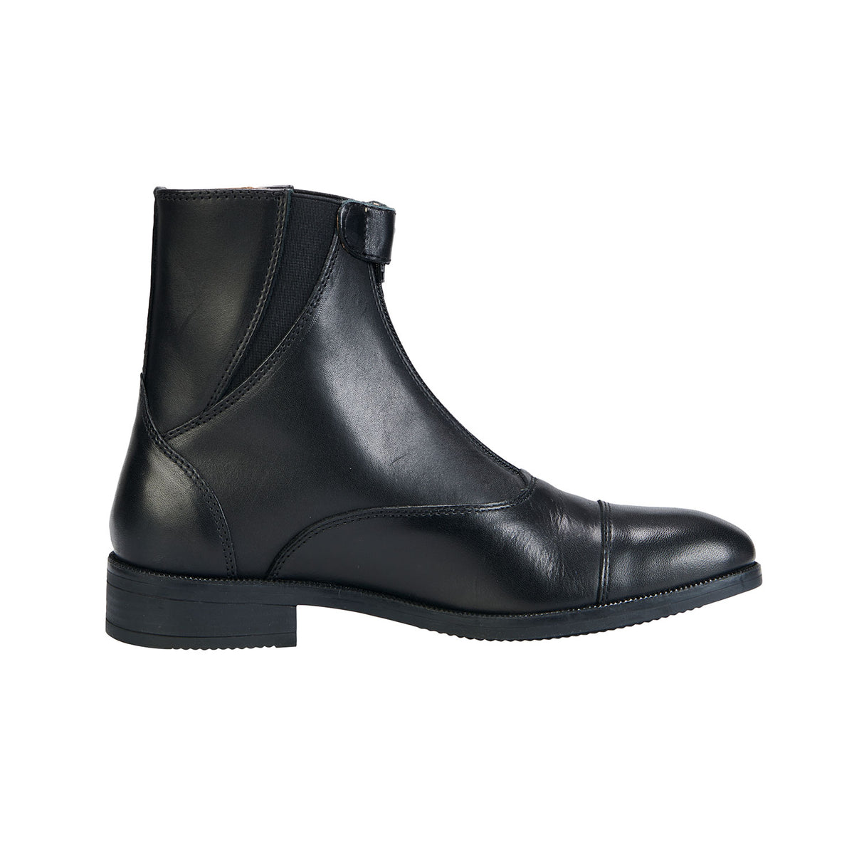Equestro Unisex Ankle Boots With Front Zip Maximum Comfort #colour_black