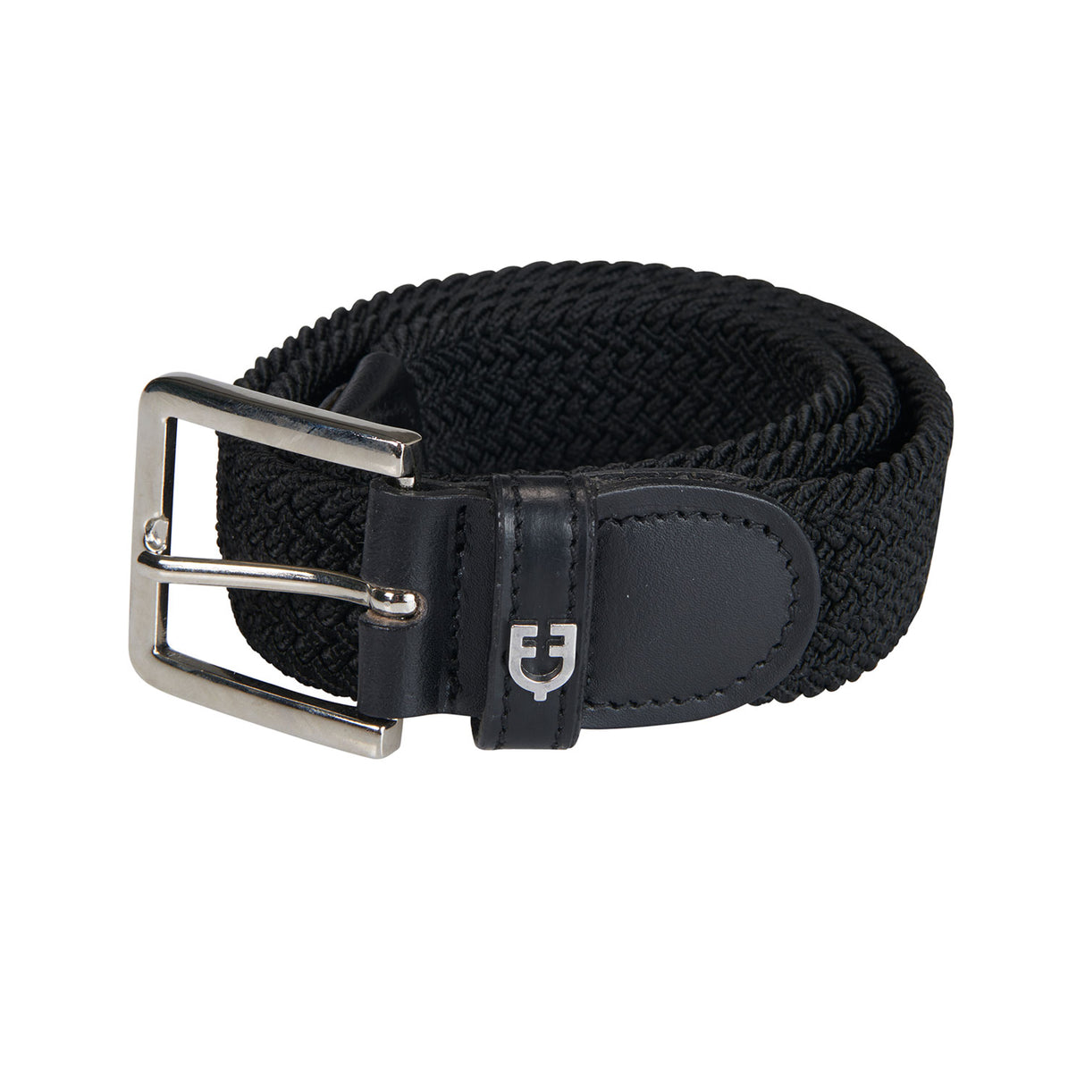 Equestro Elasticized Belt Crossed Pattern #colour_black