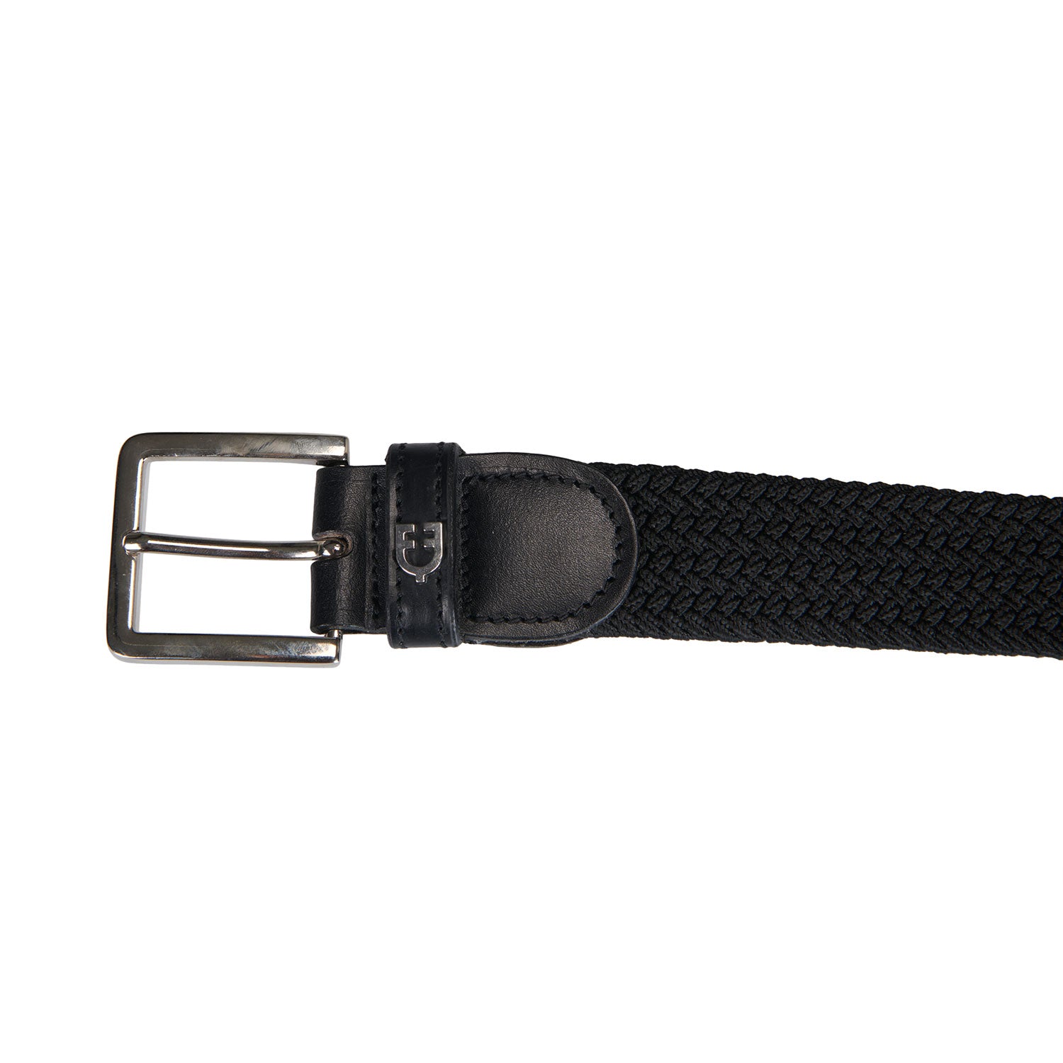 Equestro Elasticized Belt Crossed Pattern #colour_black
