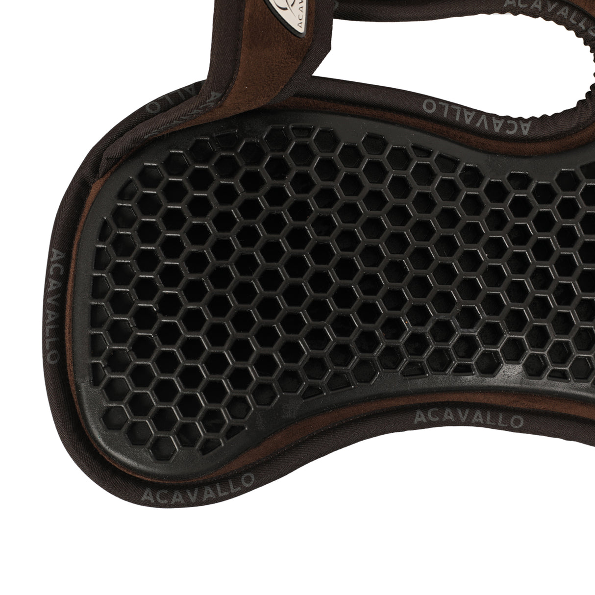 Acavallo Pad MF WFS Suede Hexagonal Gel Front Riser #colour_brown