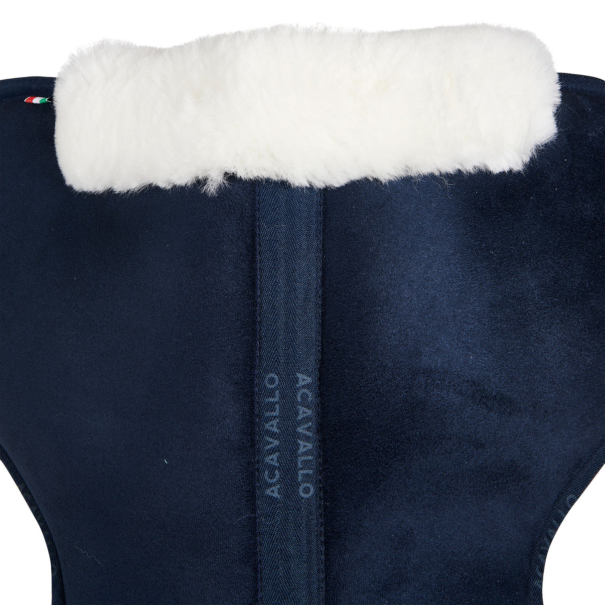 Acavallo Pad MF-S JCCS-S CW-CS Suede Cut-Out Sheepskin Flat #colour_blue-white