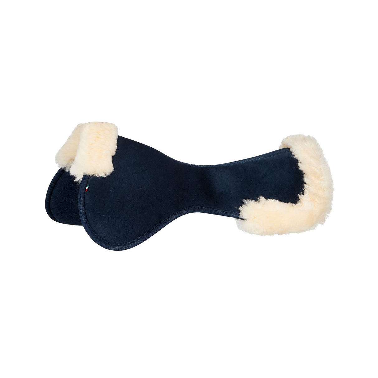 Acavallo Pad MF-S JCCS-S CW-CS Suede Cut-Out Sheepskin Flat #colour_blue-natural