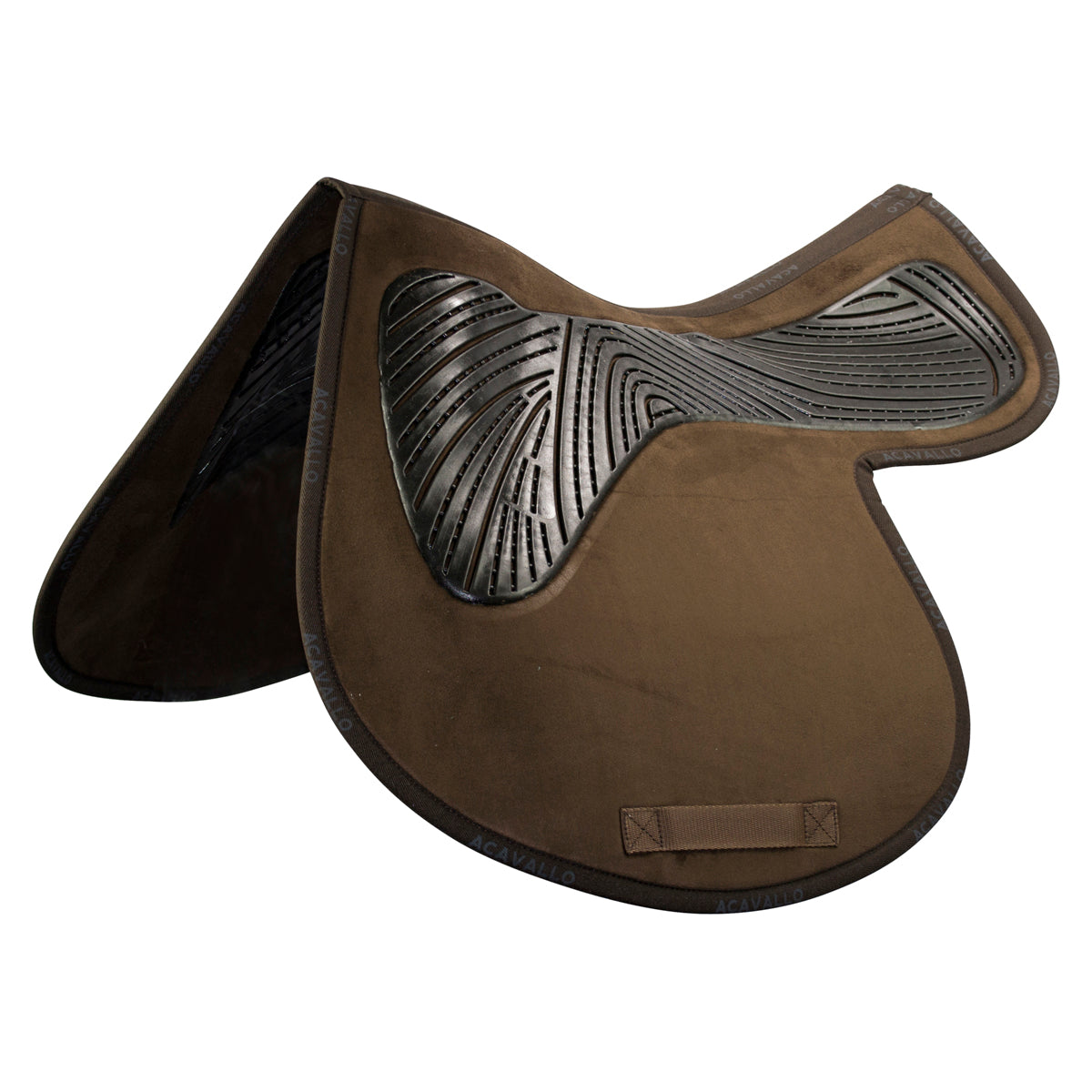 Acavallo Twin Sided Jumping Numnah Saddle Pad Gel Classic #colour_brown
