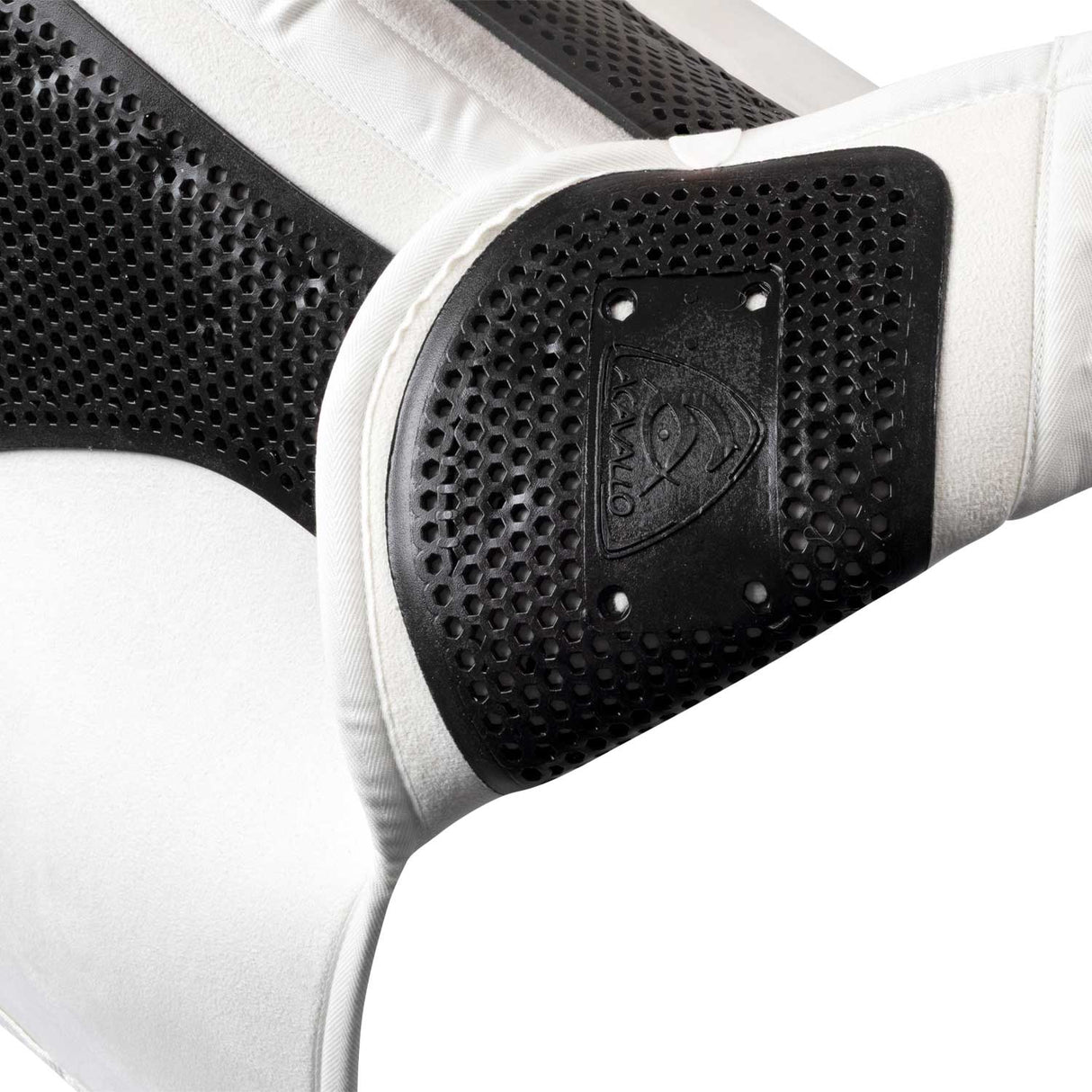 Acavallo Twin Sided Jumping Numnah Saddle Pad Gel Classic #colour_white