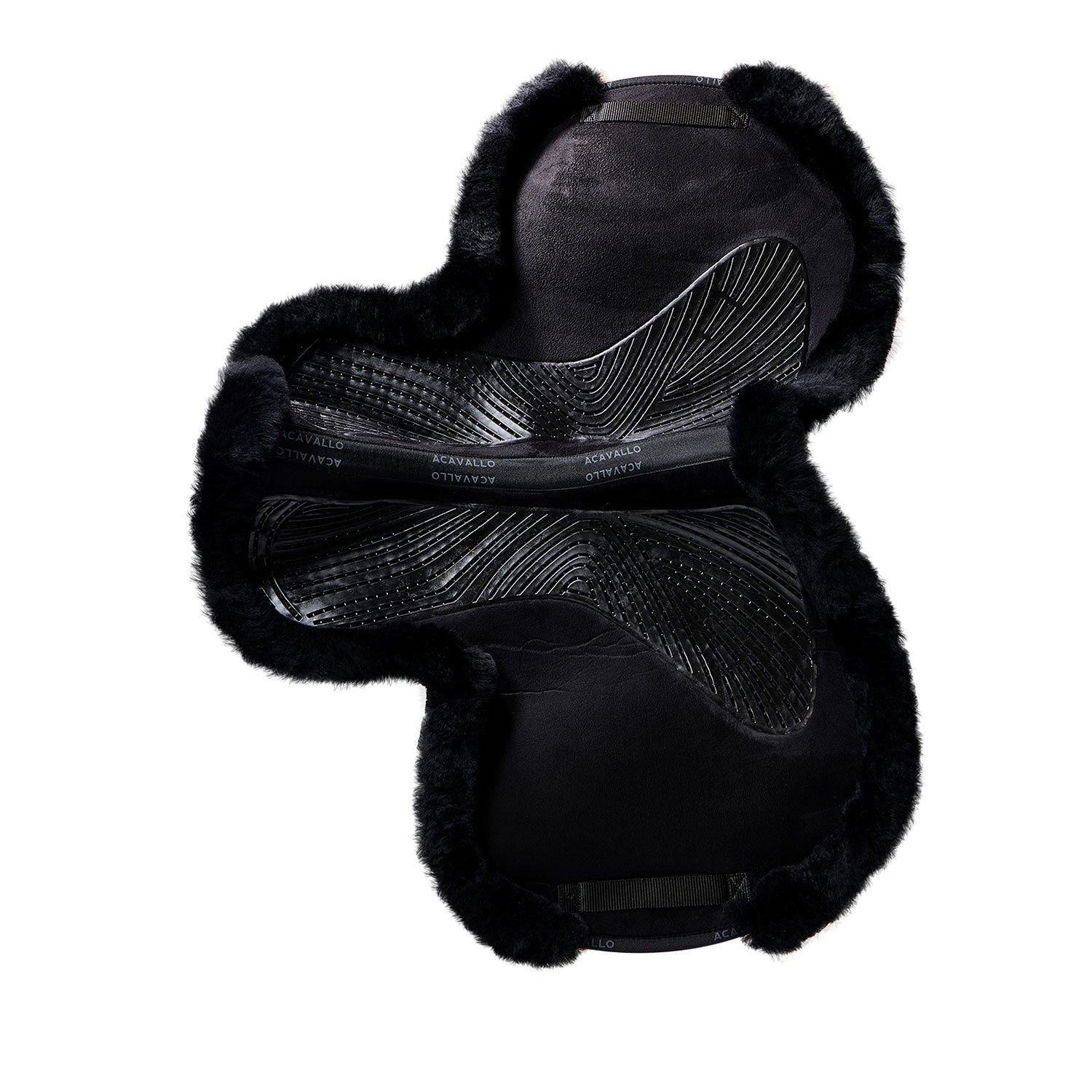 Acavallo Saddle Pad JS-S CW-CS Cut-Out Numnah Twin Sided Gel Grip #colour_black-black