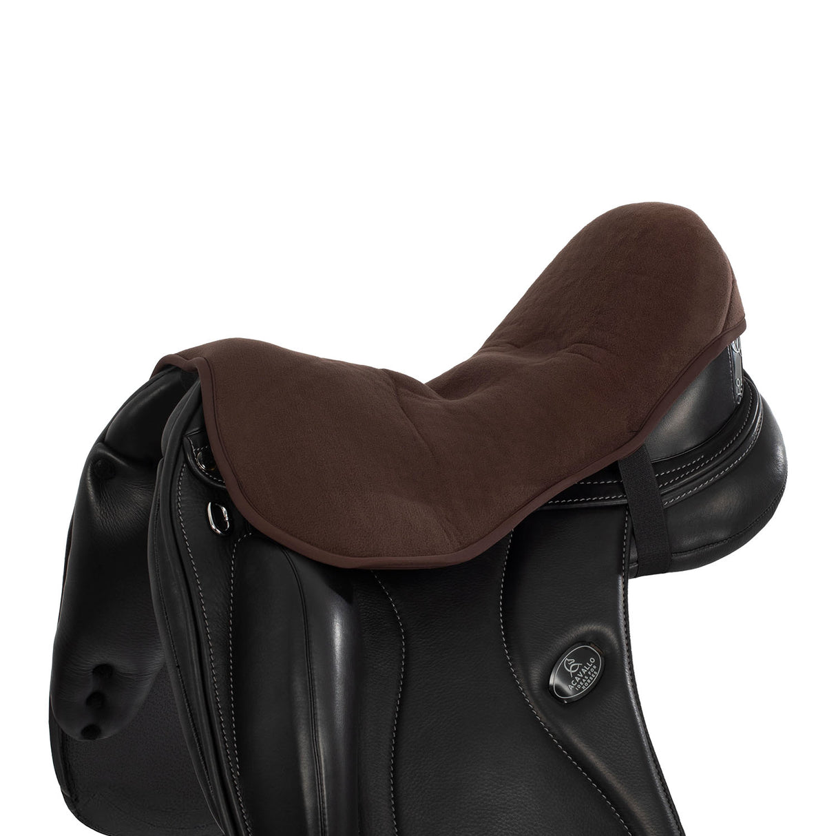 Acavallo Ortho-Pubis Seat Saver Dressage Classic Gel-In Dri-Lex 20mm #colour_brown
