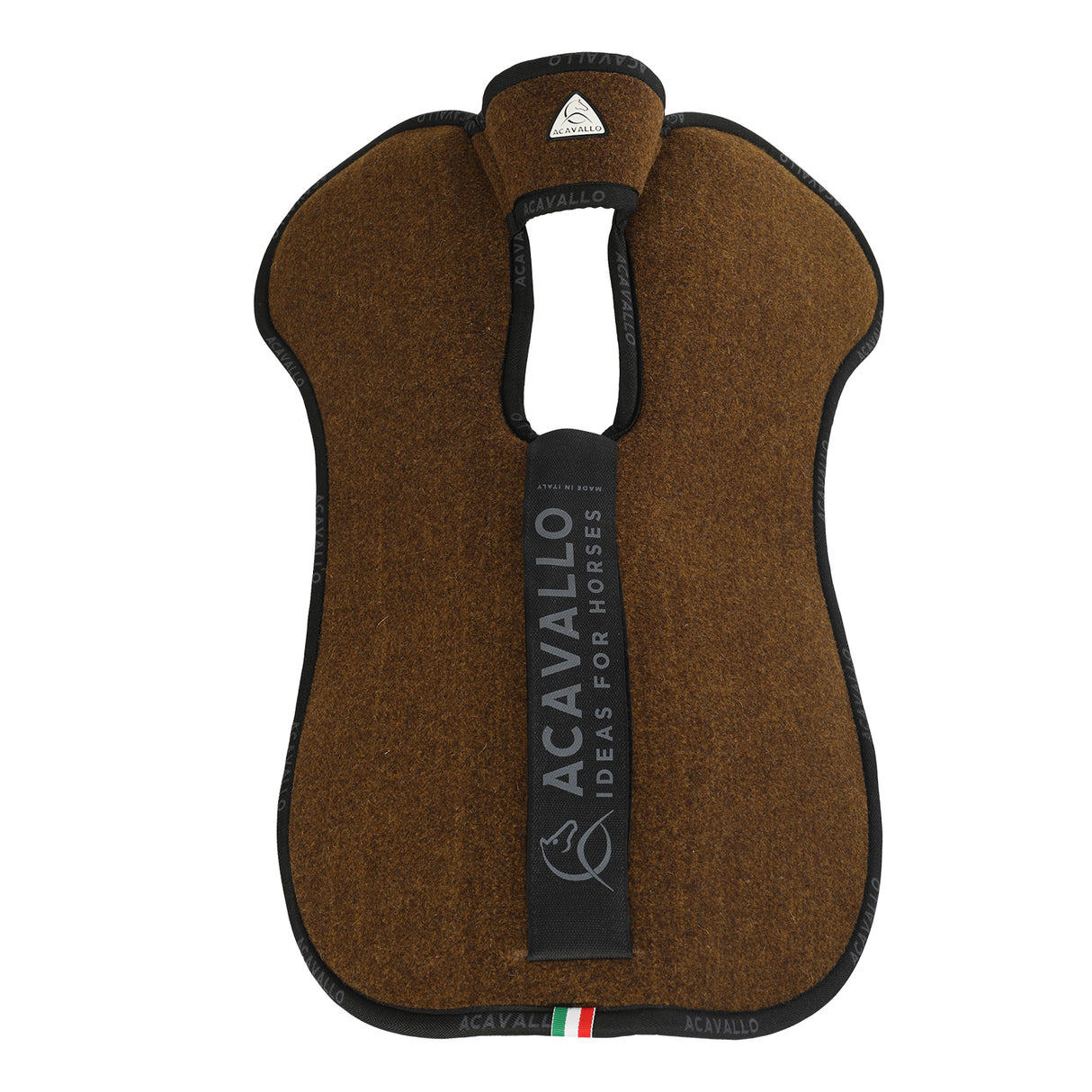 Acavallo Pad Piuma WFS Pocket Double Felt Rear Riser #colour_brown