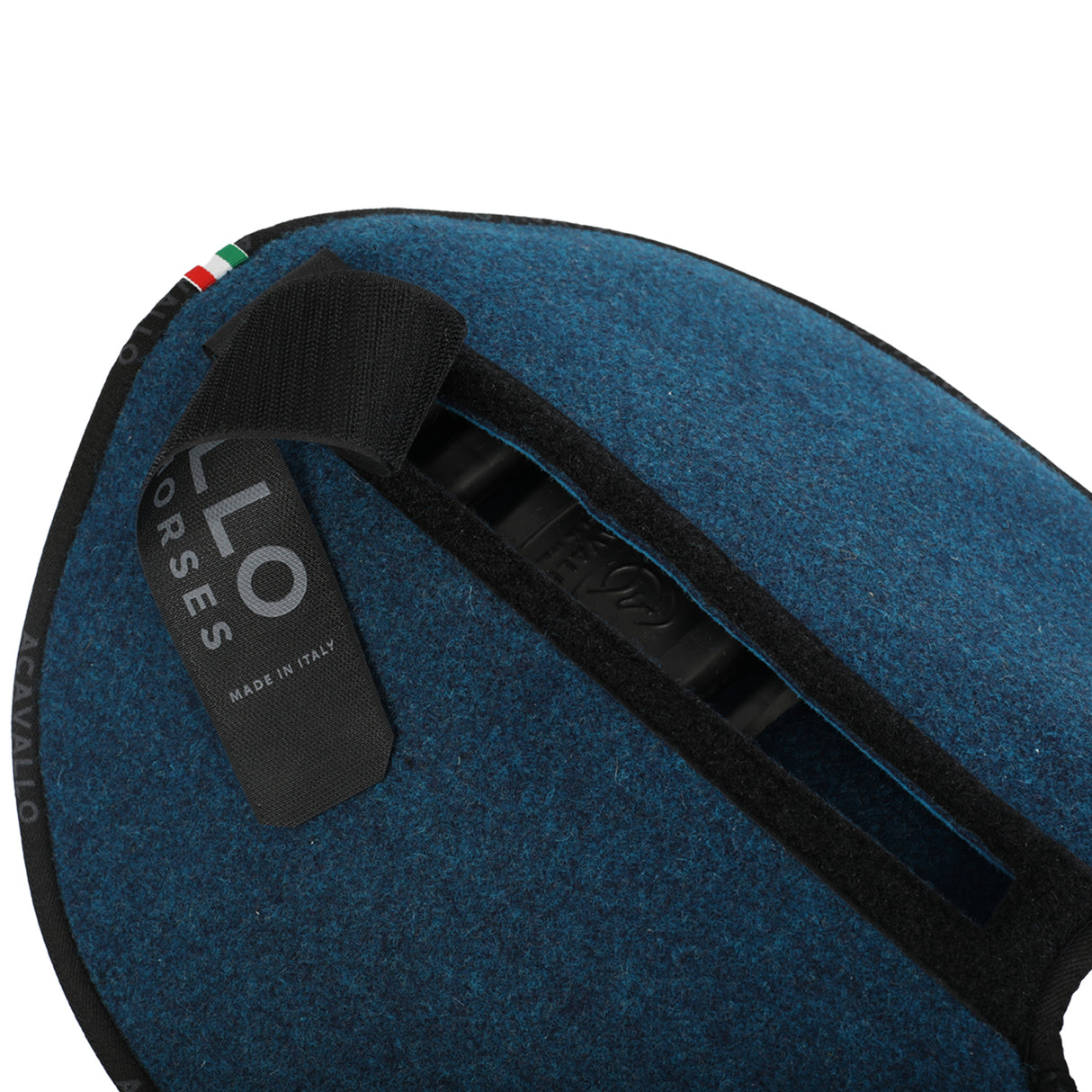 Acavallo Pad Piuma WFS Pocket Double Felt Rear Riser #colour_blue