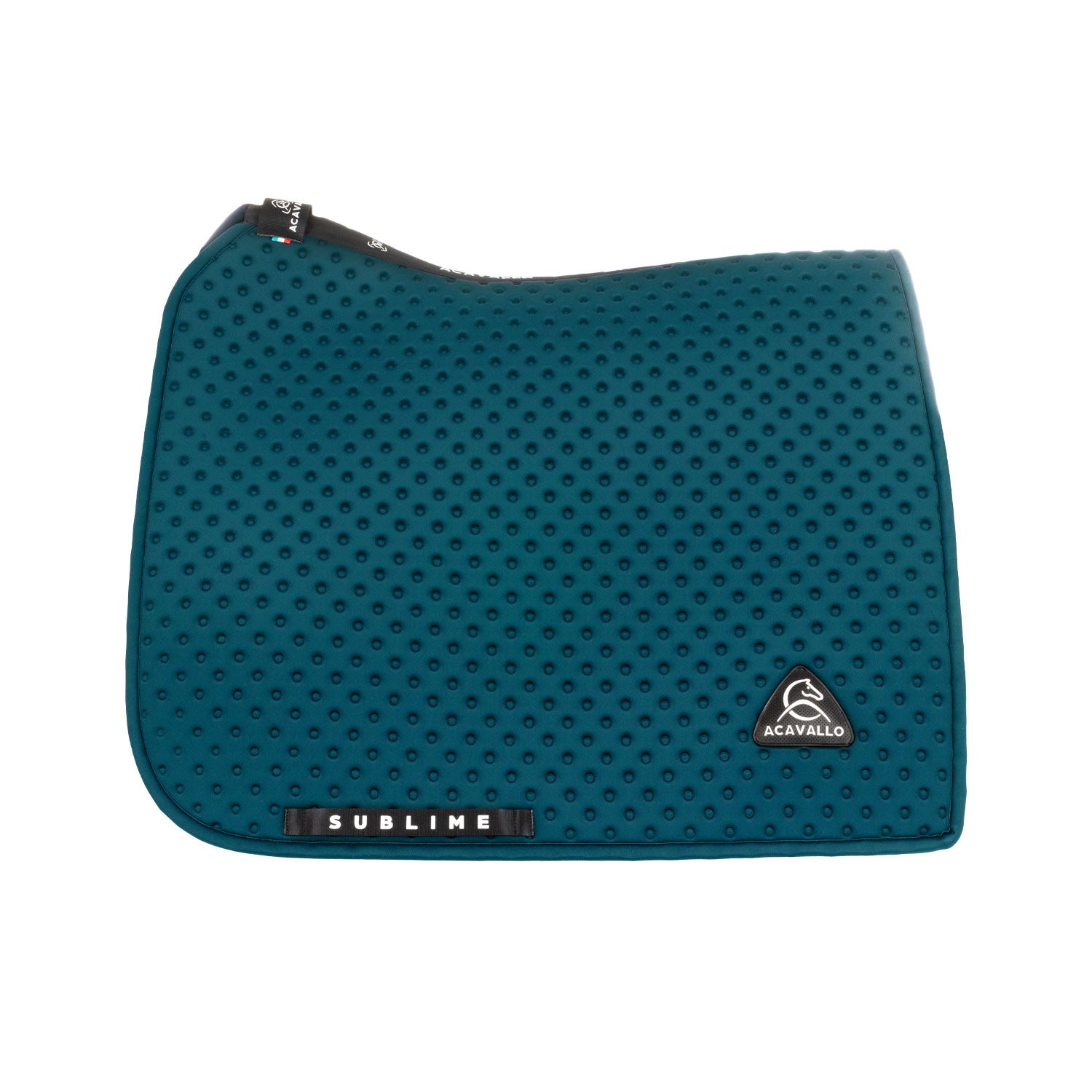 Acavallo Point Dressage Saddle Pad W/Square Back Corner #colour_green