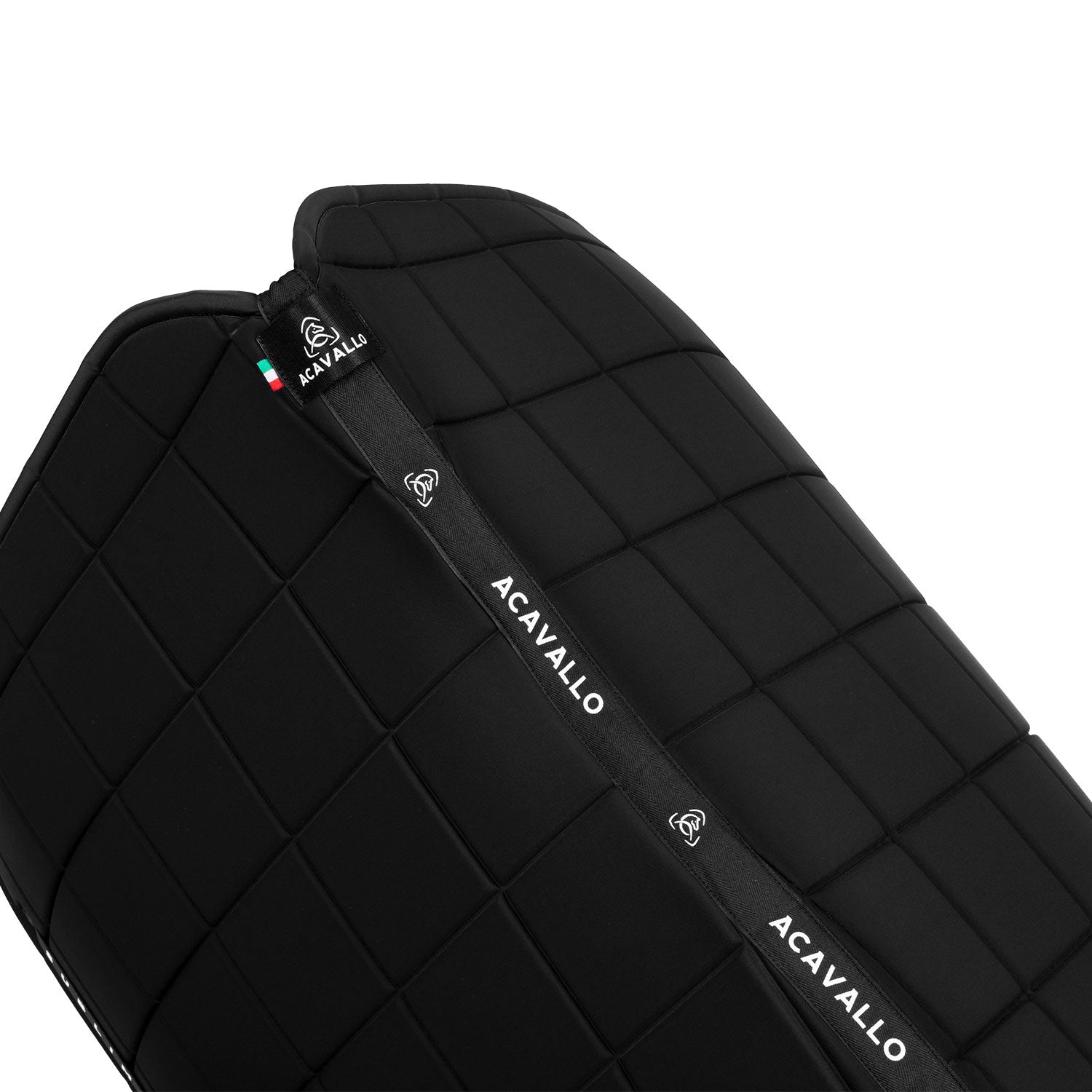 Acavallo Square Dressage Saddle Pad W/Square Back Corner #colour_black