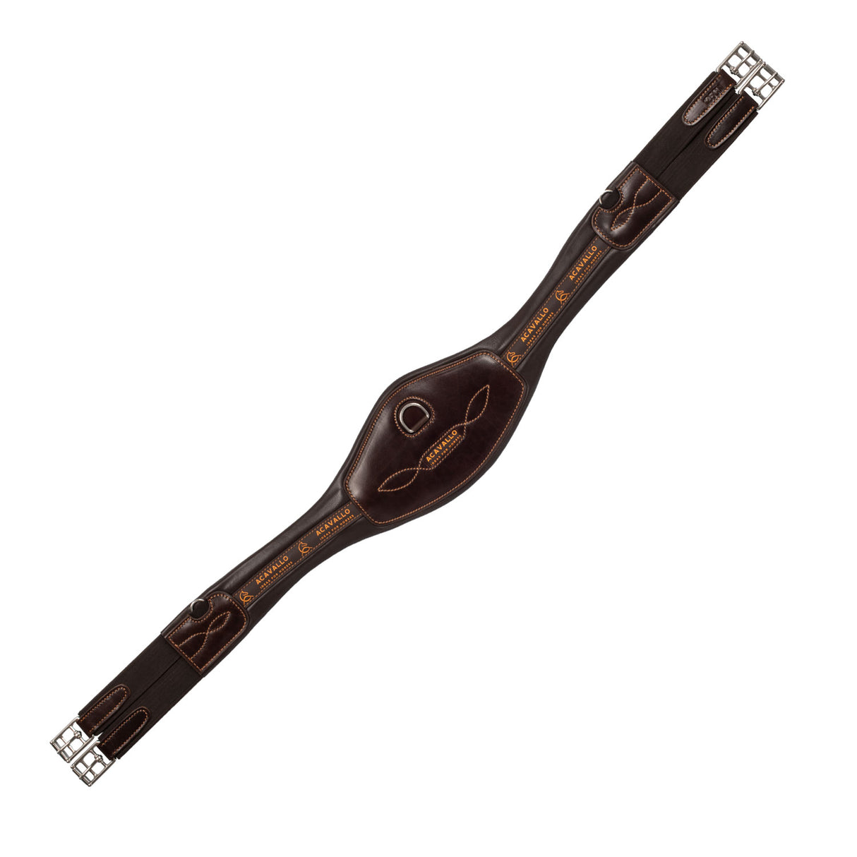 Acavallo Anatomical Jumping Girth Leather #colour_brown