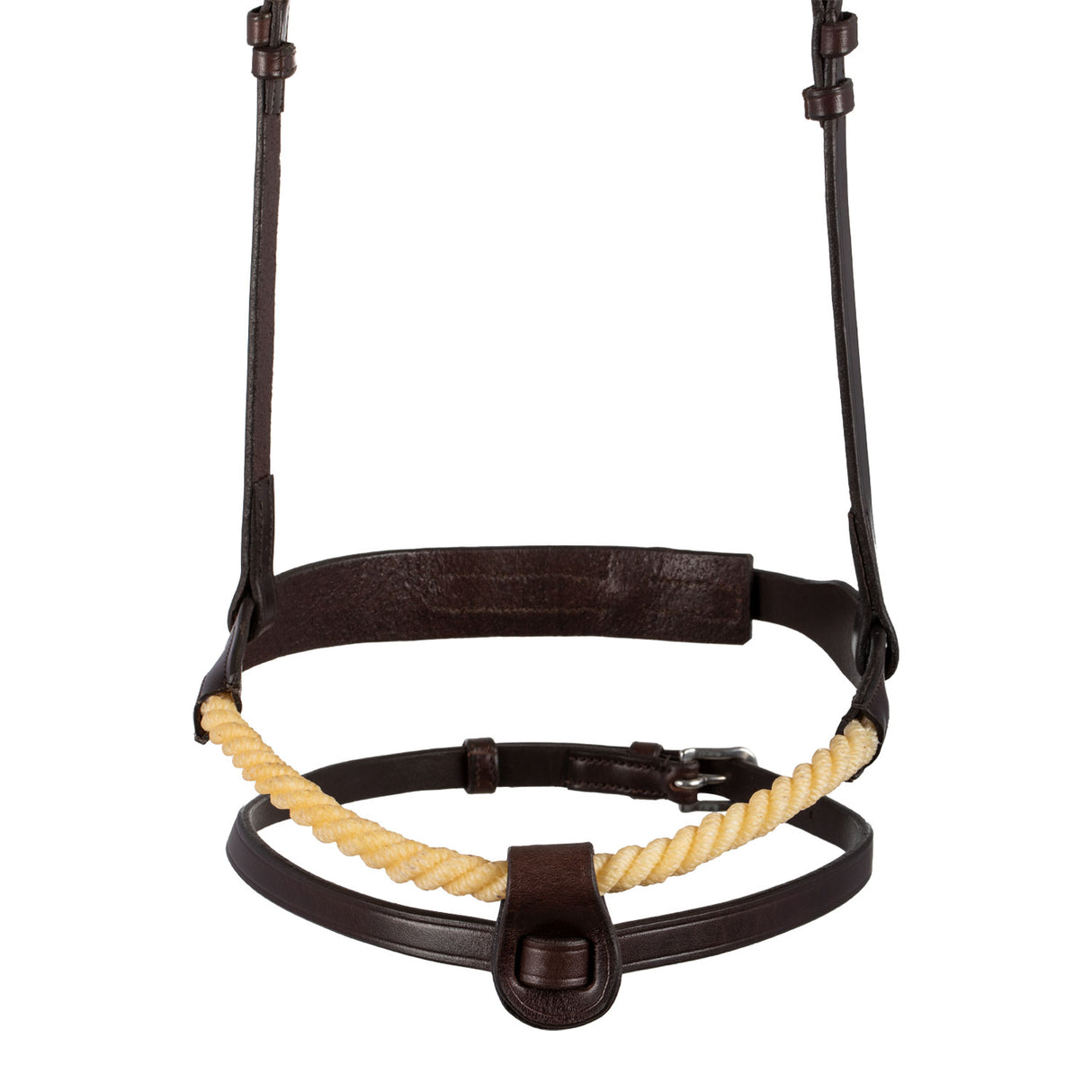 Acavallo Rope Flash Noseband #colour_brown
