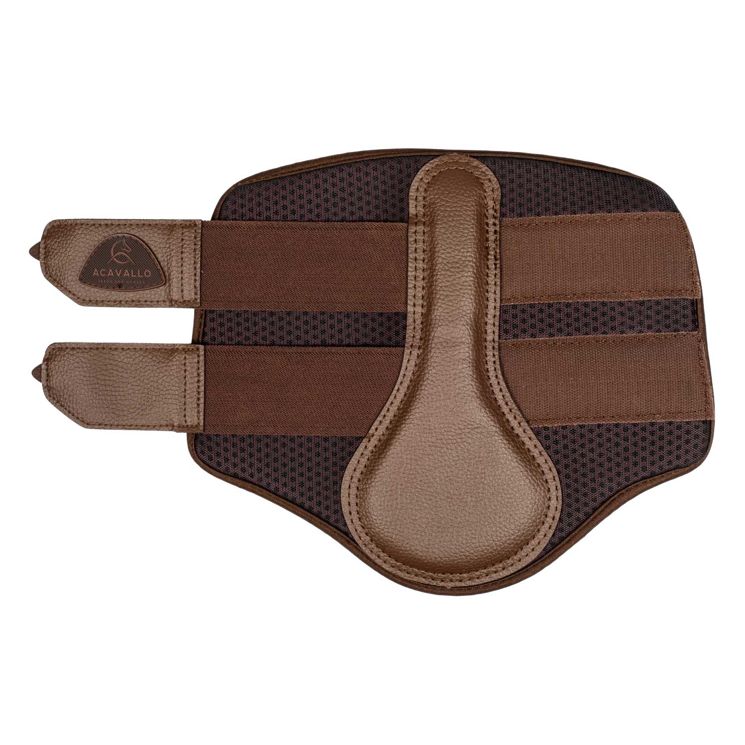 Acavallo Front Brushing Boots Perforated Neoprene #colour_brown