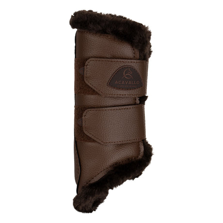 Acavallo Front Brushing Boots Eco-Leather & Faux Sheepskin #colour_brown