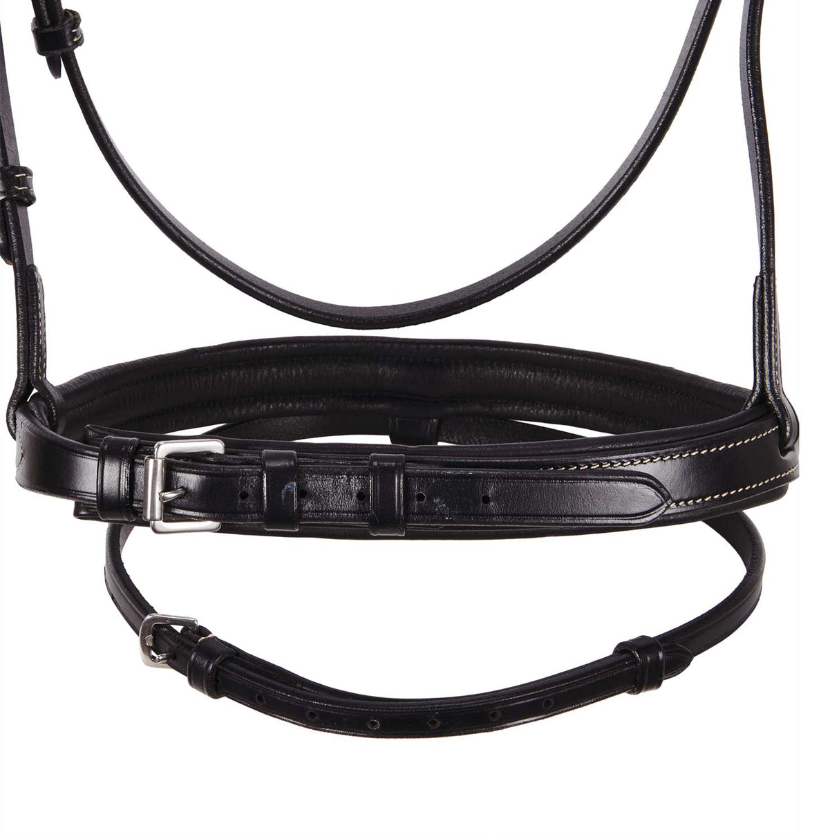 Equestro Leather English Bridle With Embroideries New #colour_brown