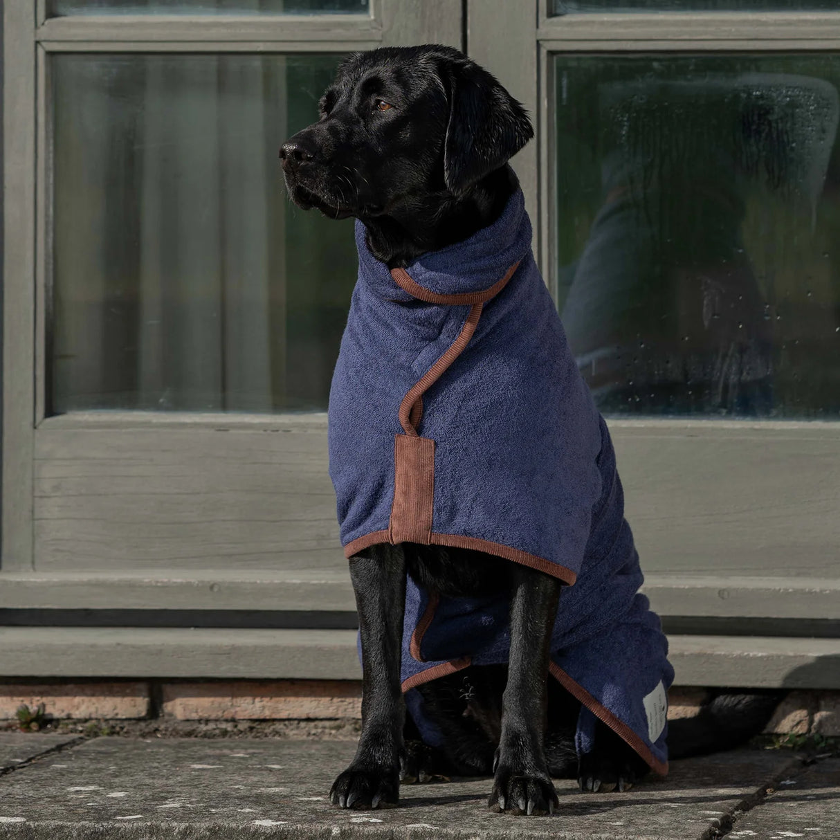 Ruff & Tumble Country Dog Drying Coat #colour_navy
