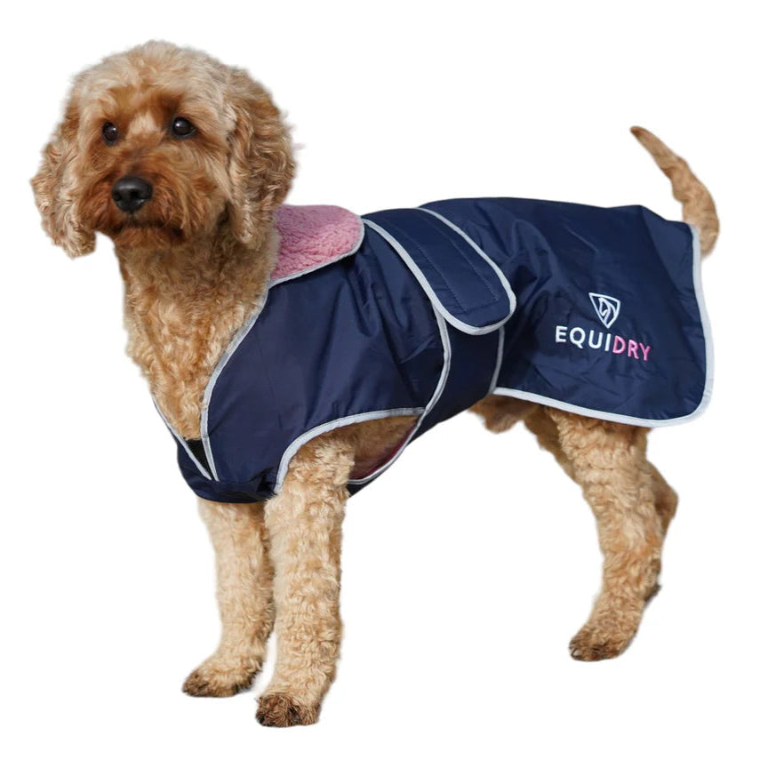EQUIDRY Dog Coat #colour_navy-pale-pink