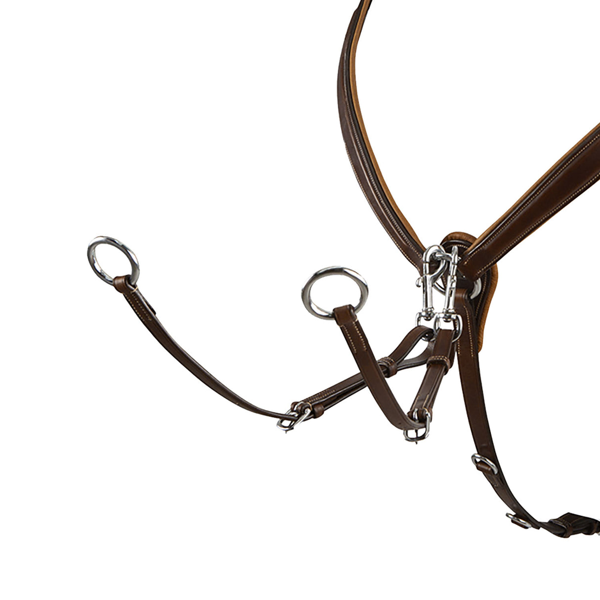 Equestro Tanned Leather Fork Breastplate #colour_brown
