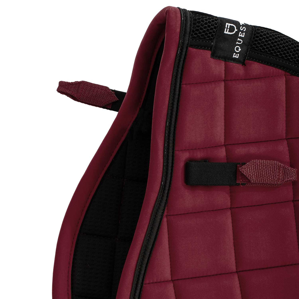 Equestro Shaped Jumping Saddle Pad #colour_burgundy