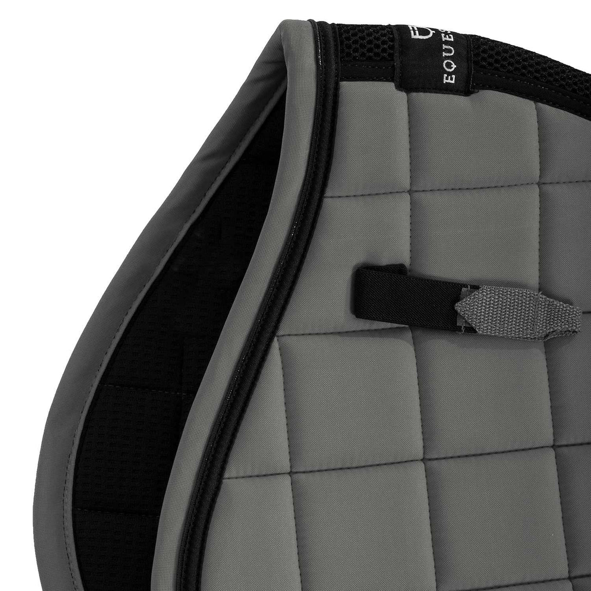 Equestro Jumping Saddle Pad In Breathable Technical Fabric #colour_grey