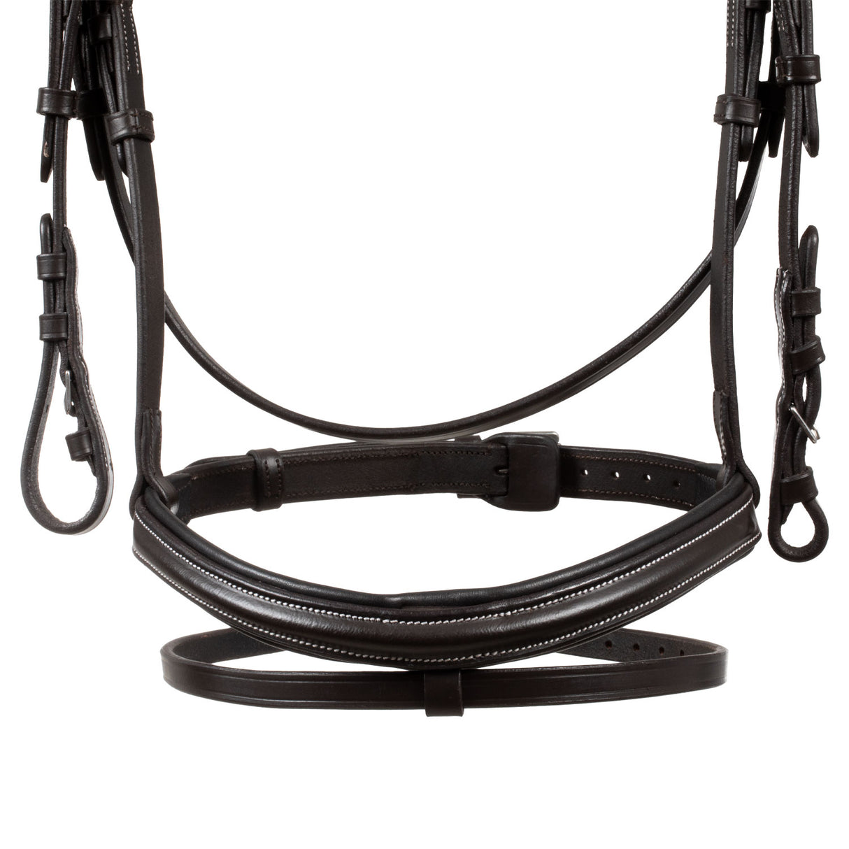 Equestro Raised And Padded Anatomical Bridle #colour_brown