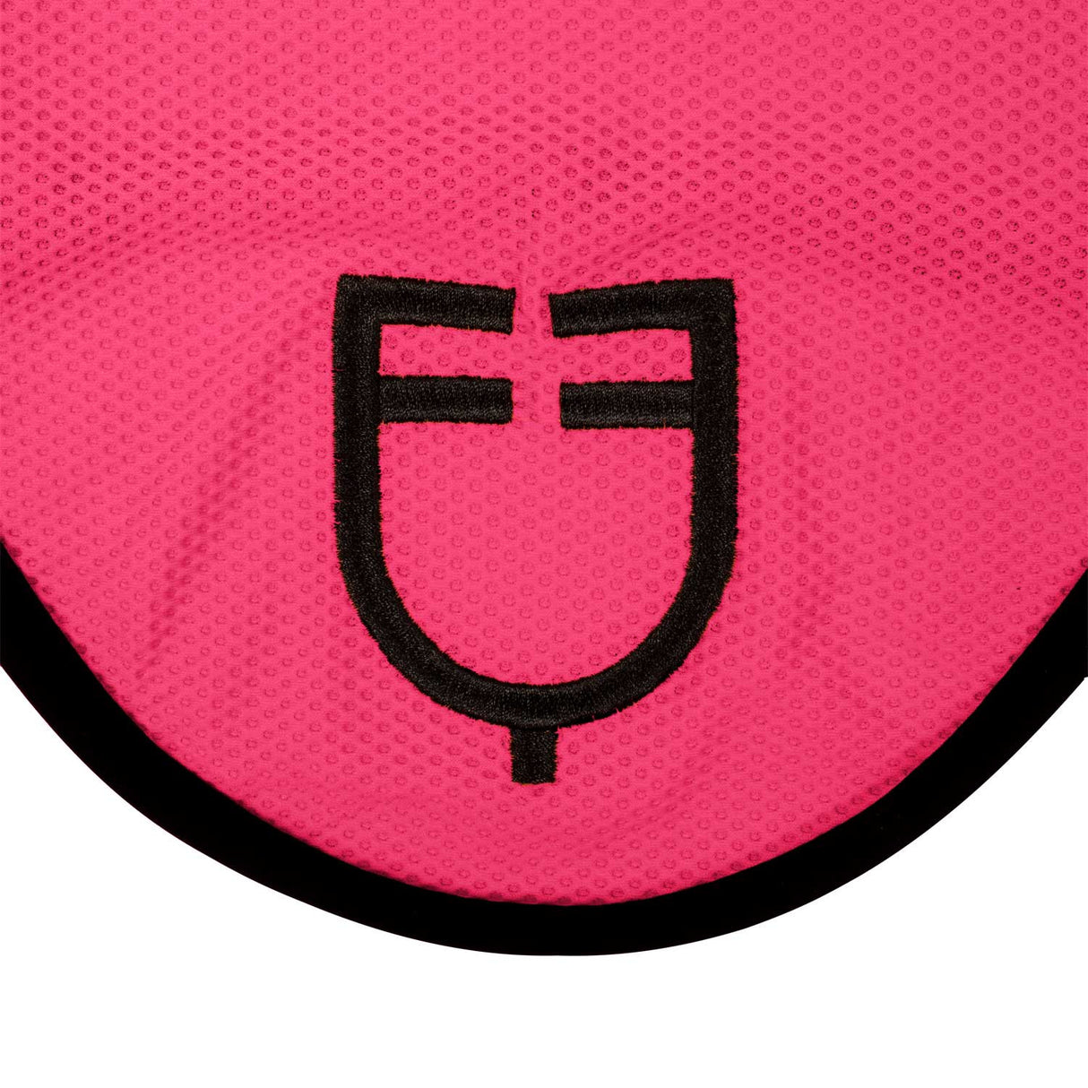 Perforated fabric fly veil with logo